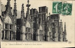 CPA Chateau D'Amboise Facade sur la loire lucarnes 