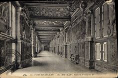 CPA Fontainebleu Le Chateau Galerie Francois 1er