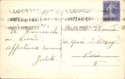 CPA Lourdes Le Chateau fort et les montagnes 