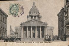 CPA Paris le Pantheon et Eglise Ste Genevieve 