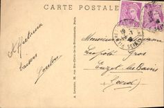 CPA Paris Perspective sur le Louvre 