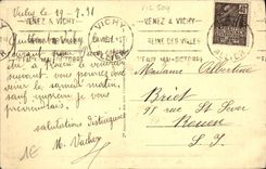 CPA Vichy le Casino la Terrasse 