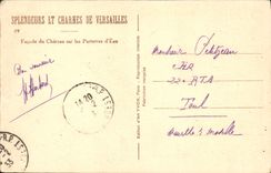 CPA Splendeurs et Charmes de Versailles Facade du Chateau sur les Parterres d'Eau 