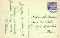 CPA Grenoble vue generale et la Chaine des Alpes 