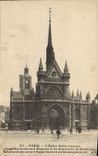 CPA Paris l'Eglise Saint Laurent Angle du Boulevard Magenta et du Boulevard de Strasbourg 