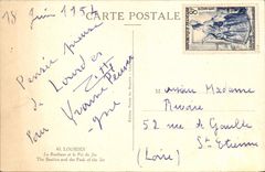 CPA Lourdes la Basilique et le Pic du Jer 