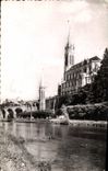 CPA Lourdes la Basilique et le Gave 