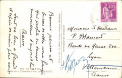 CPA Le Saleve Route de la Croisette et vue sur Geneve 