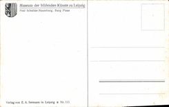 CPA Museum der bildenden Kunste zu Leipzig Paul Schultze Naumburg Burg Plaue
