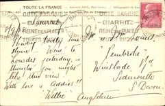 CPA Lourdes H P la Basilique vue du chateau 