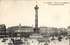 CPA Paris Place de la Bastille la Colonne de Juillet 