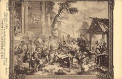 CPA Sancho Et la Marchande de Noisettes d'apres J C Natoire 1735 