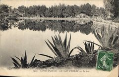 CPA Cote d'Azur le Car Ferrat le Lac 