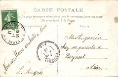 CPA Bonne Annee Femme