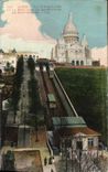 CPA Paris le Funiculaire et la Basilique du Sacre Coeur de Montmartre 