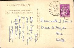 CPA Fontainbleau S et M la Foret ronde de Fontainebleau a Barbizon 