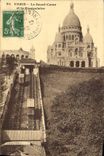 CPA Paris le Sacre Coeur et le Funiculaire 