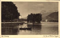 CPA Annecy le Lac et l'ille des Cygnes 