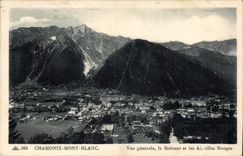 CPA Chamonix Mont Blanc vue generale le Brevent et les Aiguilles Rouges 