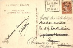 CPA Cote d'Azur le Trayas Var les Rochers