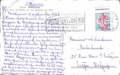 CPA Bordeaux le Pont de Pierre et vue generale du Port 