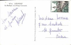 CPA Lourdes la Basilique et la Vierge Couronnee 