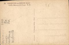 CPA Argenton sur Creuse Indre Vieilles Maisons et la Creuse