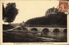 CPA Chateauroux Indre le Pont St Christophe et le Chateau Raoul 