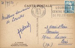 CPA Lourdes la Basilique vue Plongeante 