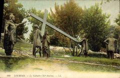 CPA Lourdes le Calvaire XI station 