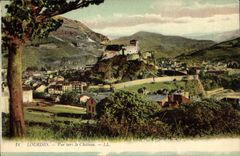 CPA Lourdes vue vers le Chateau 