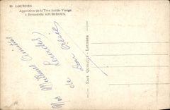 CPA Lourdes Apparition de la Tres Sainte Vierge a Bernadette Soubirous 