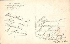 CPA Lourdes la Basilique et le Pic du Jer 