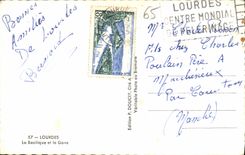 CPA Lourdes la Basilique et le Gave 
