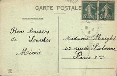 CPA Les Hautes Pyrenees Lourdes la Vierge et la Basilique 