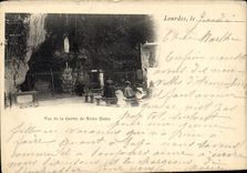 CPA Lourdes vue de la Grotte de Notre Dame 