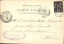 CPA Lourdes vue de la Grotte de Notre Dame 