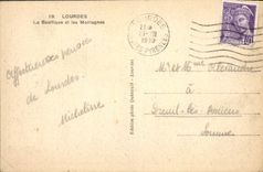 CPA Lourdes la Basilique et les Montagnes 