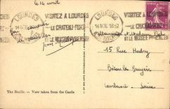 CPA Lourdes la Basilique vue prise du Chateau fort 