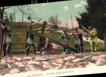 CPA Lourdes Troisieme Station du Calvaire 
