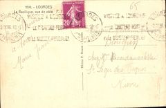 CPA Lourdes la Basilique vue de Cote 