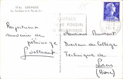 CPA Lourdes la Basilique et le Pic du Jer 
