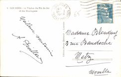 CPA Lourdes le Viaduc du Pic du Jer et les Montagnes 