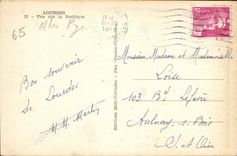 CPA Lourdes vue sur la Basilique 