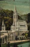 CPA Lourdes la Basilique les Piscine et la Grotte 