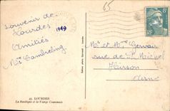 CPA Lourdes la Basilique et la Vierge Couronnee 