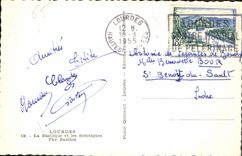 CPA Lourdes la Basilique et les Montagnes 