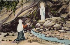CPA Lourdes l'Apparition 