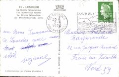 CPA Lourdes la grotte Miraculeuse 