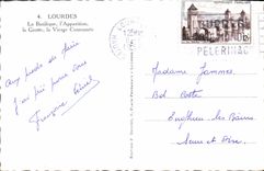 CPA Lourdes la Basilique l'Apparition la Grotte la Vierge Couronnee 